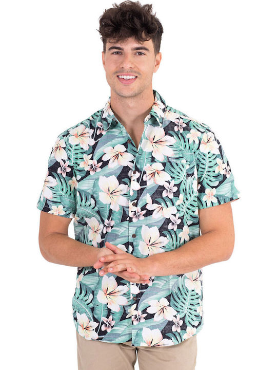 Cu mânecă scurtă Cămașă Floral Multicolor