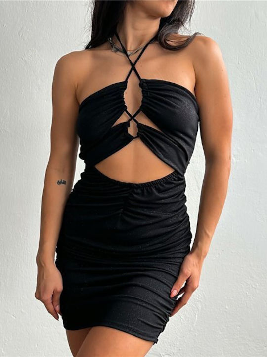Chica Summer Mini Evening Dress Black