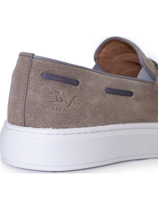 Suede Ανδρικά Loafers σε Καφέ Χρώμα