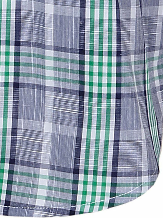 Top Ten Men's Shirt Long Sleeve Checked Green