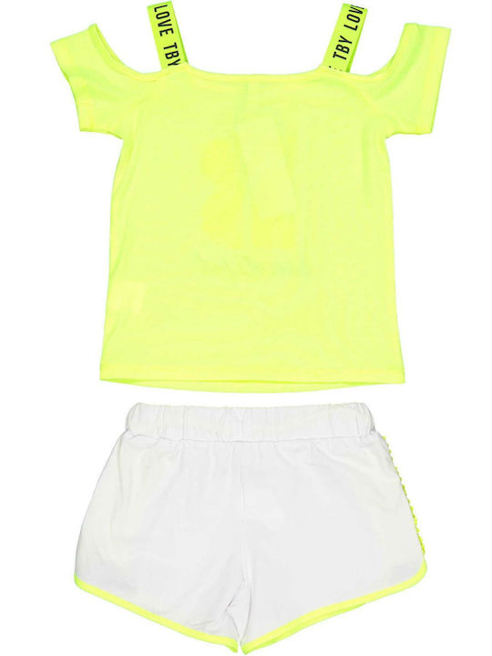 Birba Trybeyond Kids Set with Shorts Summer 2pcs Yellow