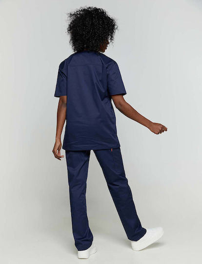 Velilla Unisex Ιατρική Μπλούζα Navy Μπλε
