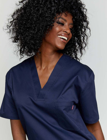 Velilla Unisex Ιατρική Μπλούζα Navy Μπλε