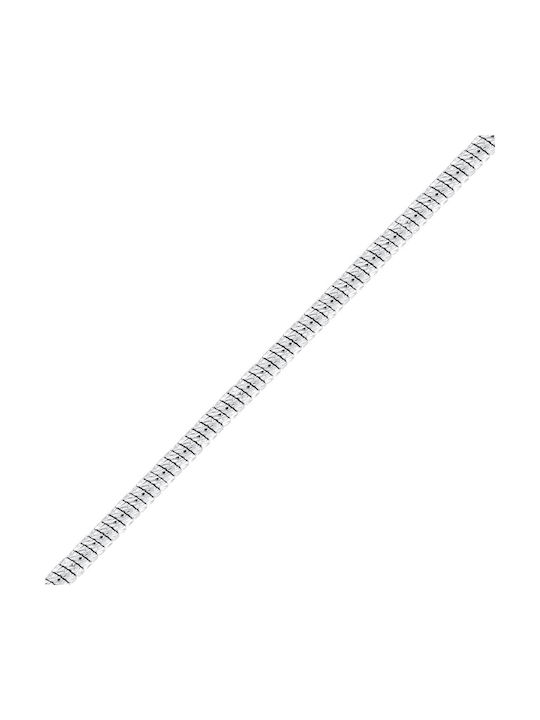 Kiriakos Gofas White Gold Chain Neck 14K Thin Thickness 1.2mm and Length 40cm