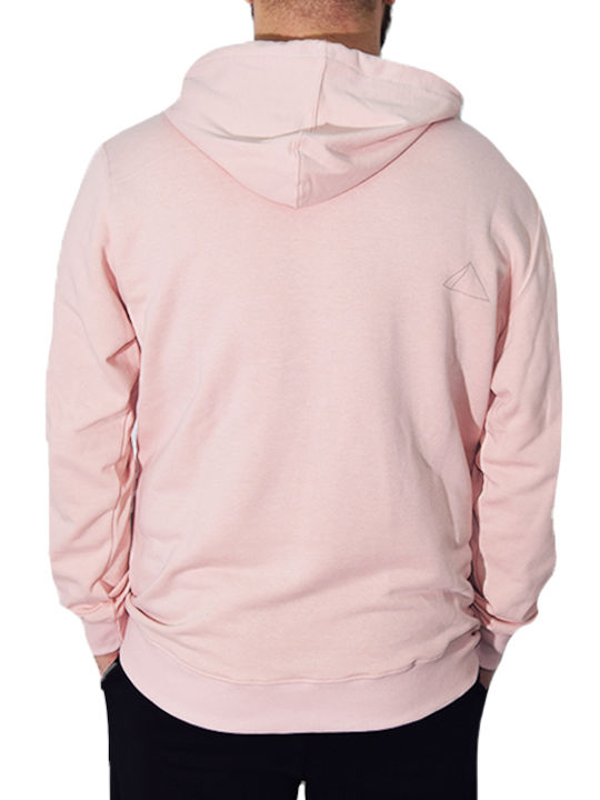 Hoof Men's Sweatshirt with Hood and Pockets Pink