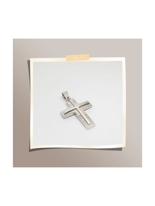 Mentzos Weißgold Kreuz 14K