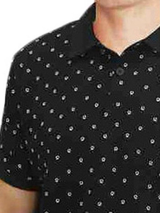 Sabart Men's Short Sleeve Blouse Polo Black