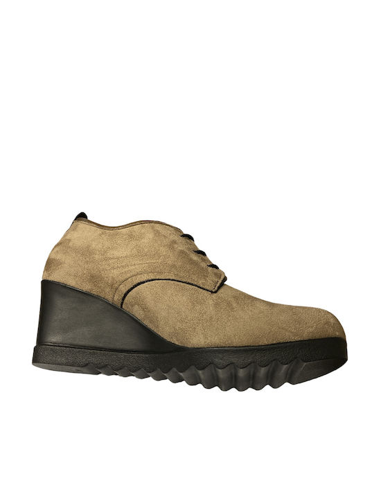 Blondie Wildleder Damen Knöchelstiefel Beige