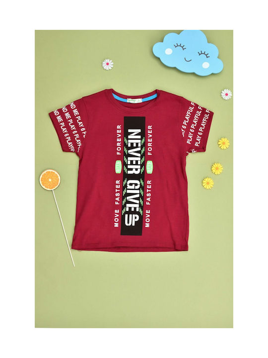 Potre Kinder-T-Shirt Burgundisch