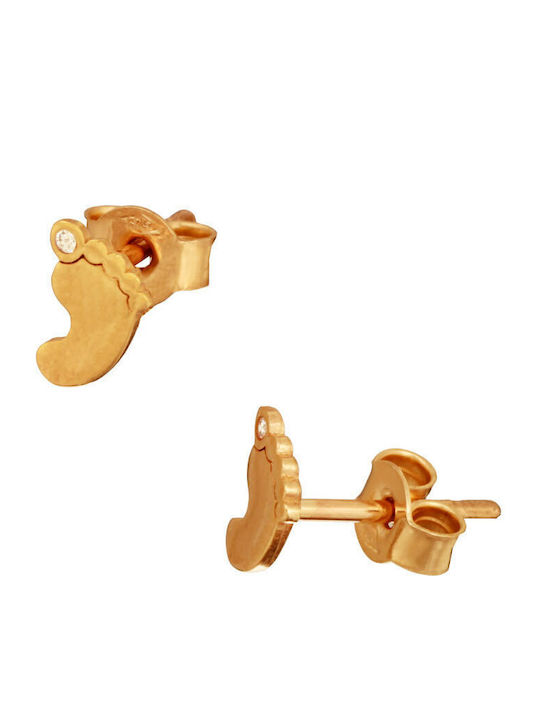 Abadianakis Kids Earrings Studs from Gold 9K