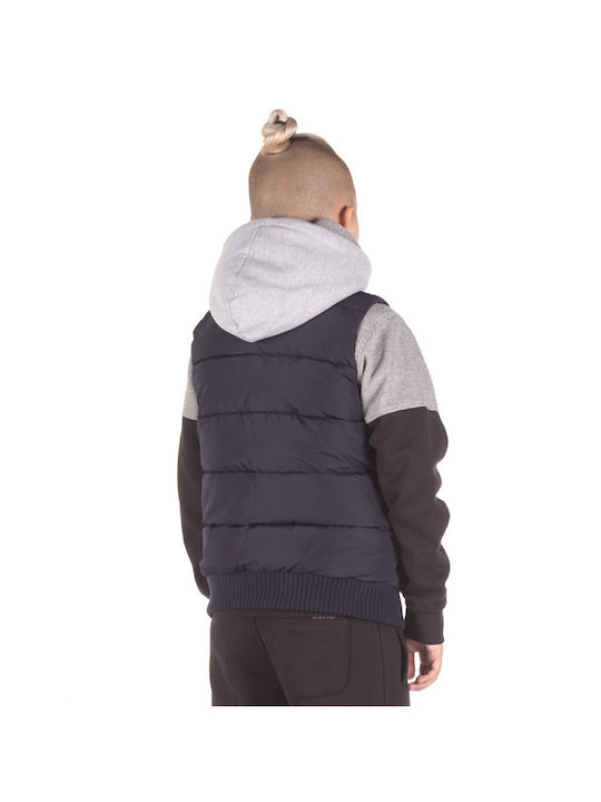 District75 Kids Casual Jacket Short with Hood Blue