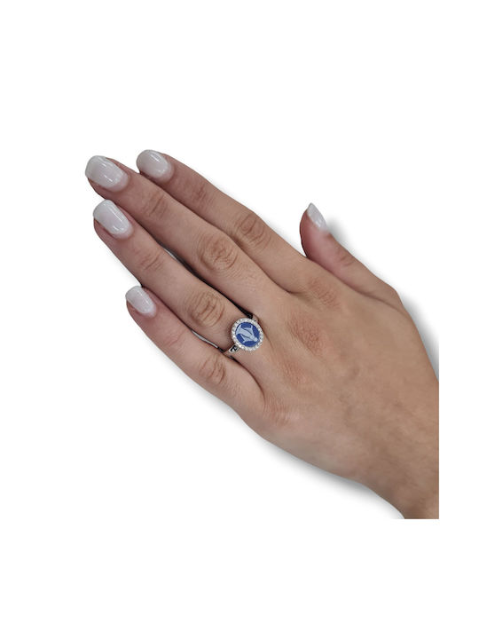 Mentzos Damen Ring mit Zirkonia aus Silber