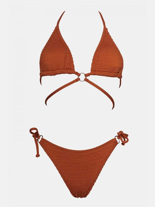 Bikini-Set Dreieck mit Abnehmbarer Verstärkung Orange