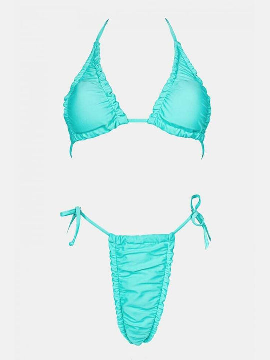 Set Bikini Triunghi Cu Burete Detașabil Turcoaz