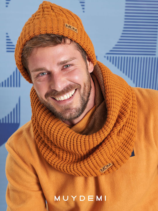 Beanie Cap with Braid Yellow