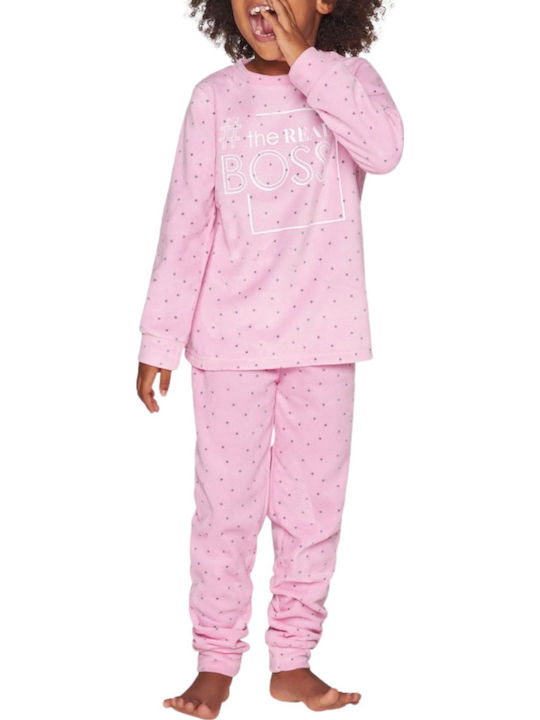 Muydemi Pijama pentru copii De iarnă Fleece Roz