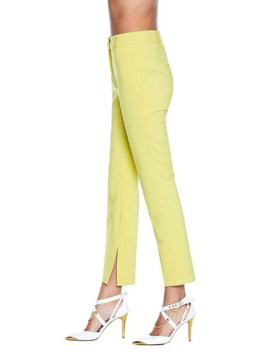 Relish Women's Fabric Trousers Yellow