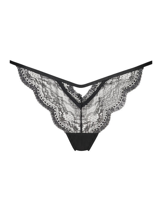 Hunkemöller Damen Brasilien mit Spitze Schwarz