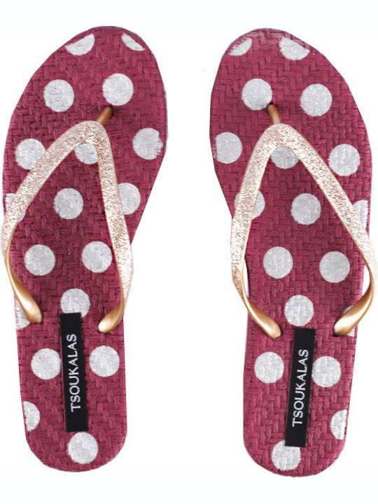Women's Flip Flops Burgundy