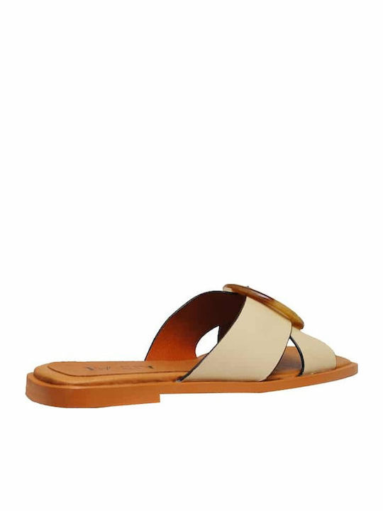 Sandale Casual Damă Din Piele Bej