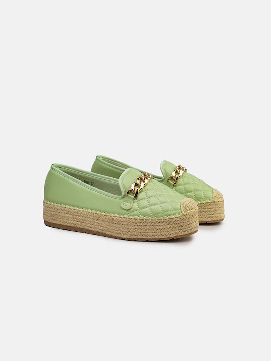 InShoes Damen Espadrilles in Grün Farbe