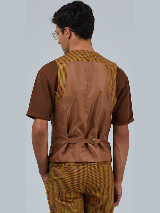 Men's Vest Slim Fit Brown