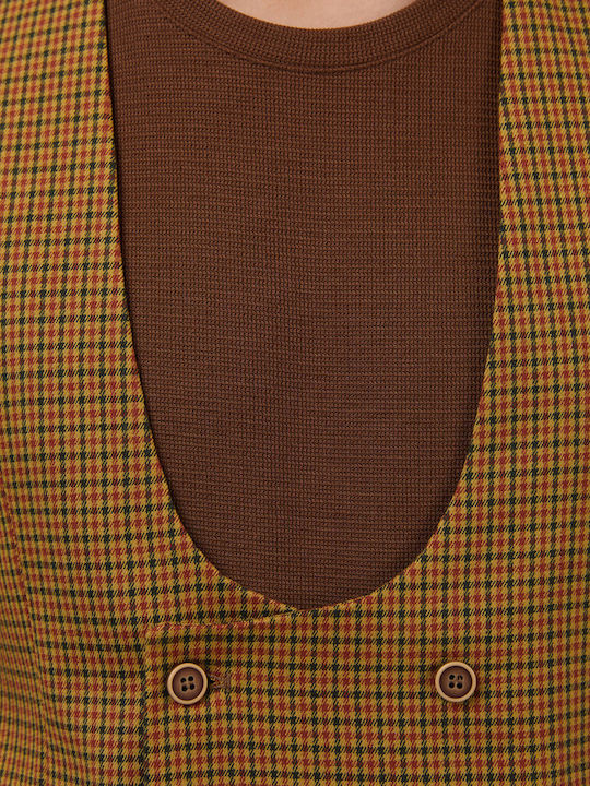 Men's Vest Slim Fit Brown