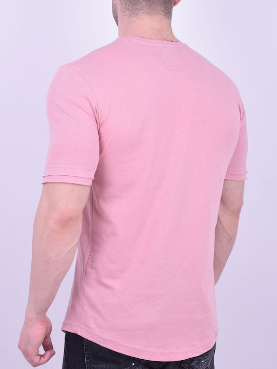 Clever Herren T-Shirt Kurzarm Rosa