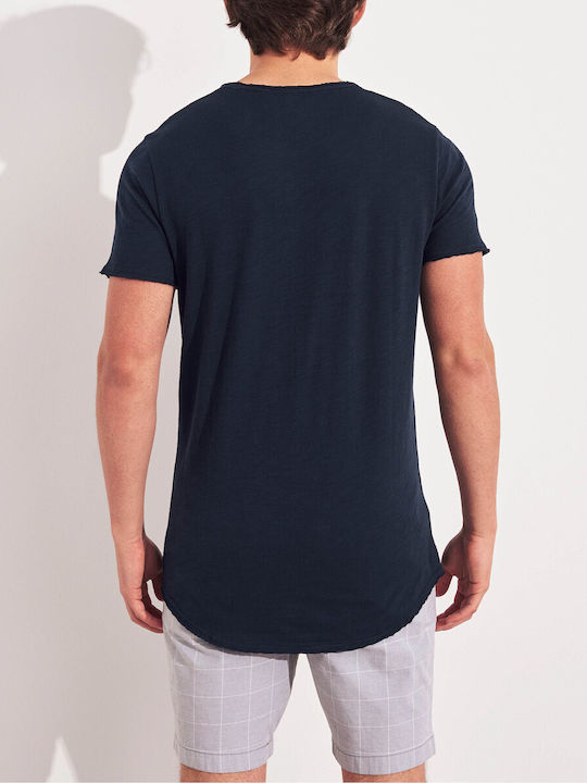 Hollister Ανδρικό T-shirt Κοντομάνικο Navy Μπλε