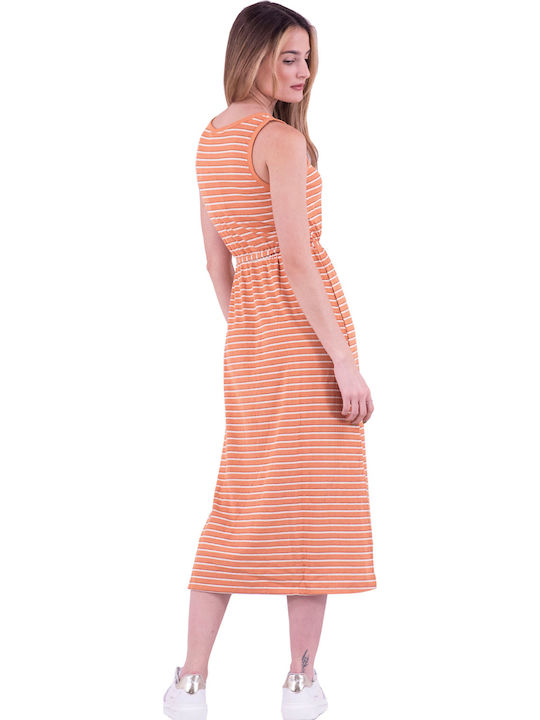 Summer Midi Dress Orange