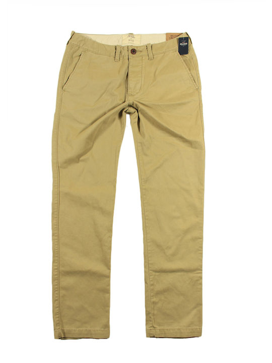 Hollister Herrenhose Chino in Slim Passform Beige