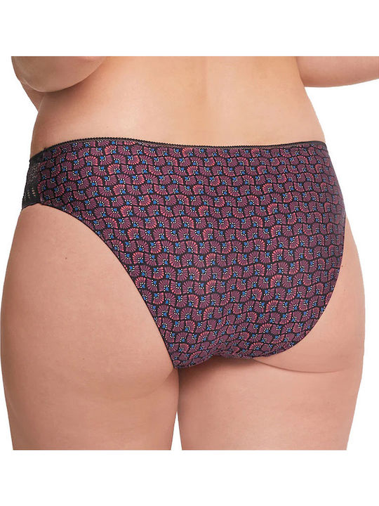 Damen Slip mit Spitze Schwarz