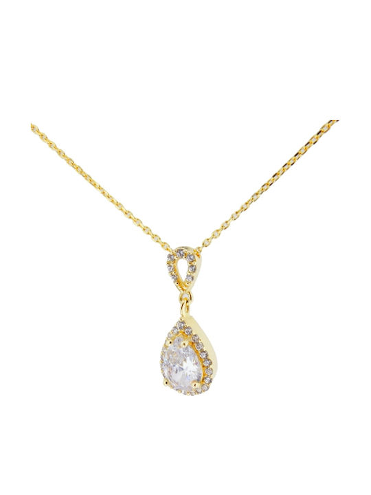 Papadopoulos Gold Колие с дизайн Сълза от Злато 14K
