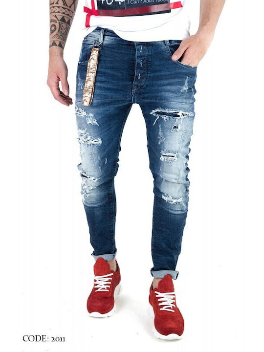 Stefan Fashion Herren Jeanshose in Skinny Fit Blau