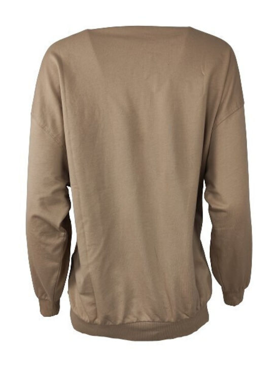 Noisy May Women's Sweatshirt Beige