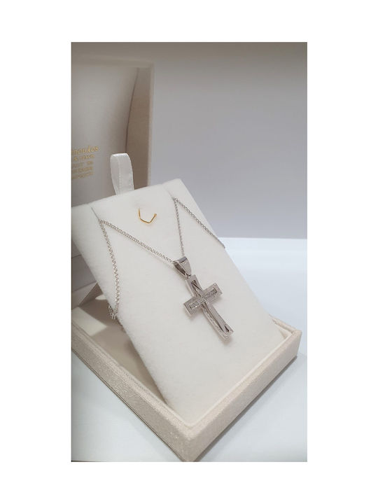 Papadopoulos Gold Women's White Gold Cross 14K