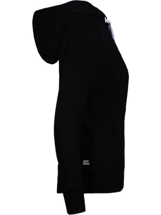 Women's Sweatshirt Jacket Hooded Black