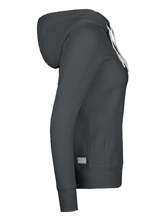 Women's Sweatshirt Jacket Hooded Gray