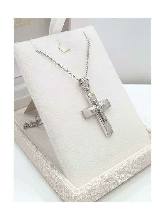 Papadopoulos Gold Women's White Gold Cross 14K