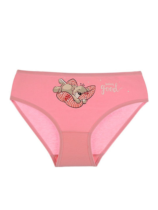 Donella Kids' Set Brief with Undershirt Pink