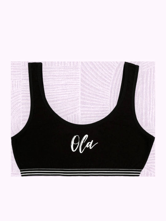 Donella Set of Kids' Bralettes Black 5pcs