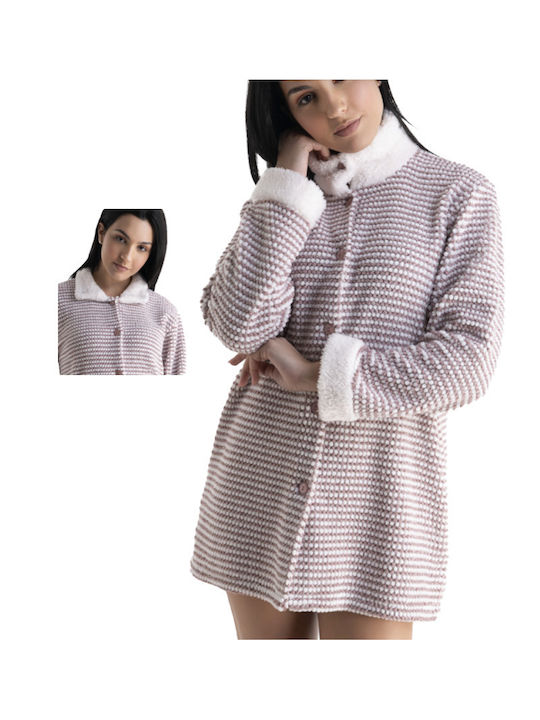 Relax Lingerie Winter Women's Fleece Robe Pink