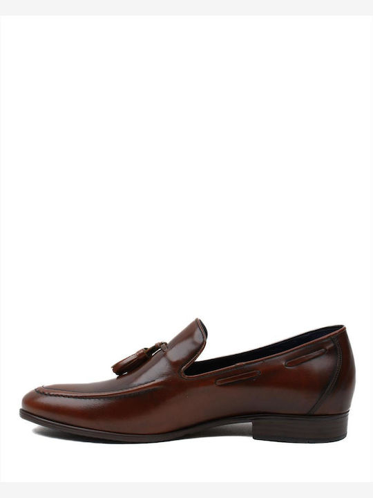 Damiani Δερμάτινα Ανδρικά Loafers σε Καφέ Χρώμα
