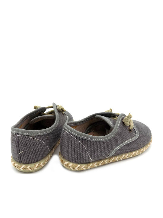 Kids Espradrilles with Laces Gray