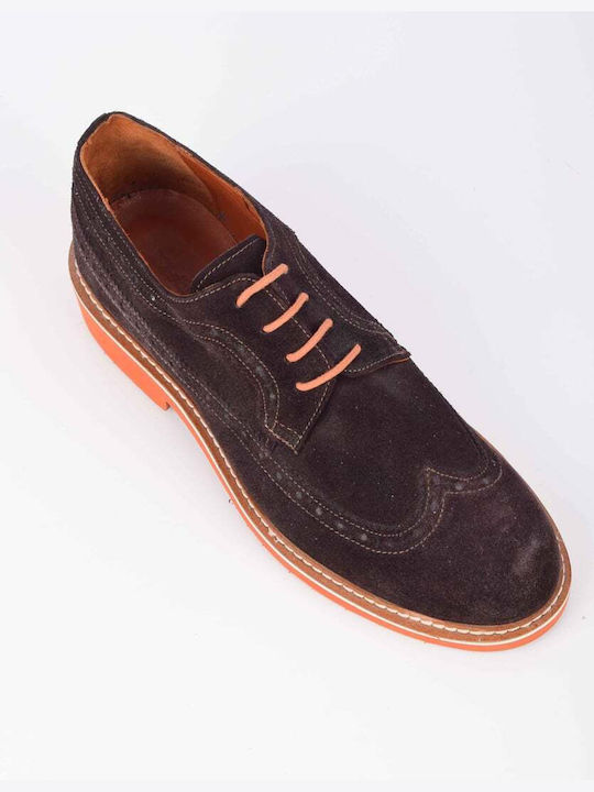 Monte Napoleone Men's Leather Oxfords Brown