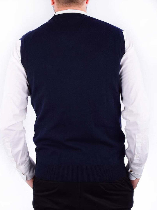 Monte Napoleone Men's Long Sleeve Sweater Navy Blue