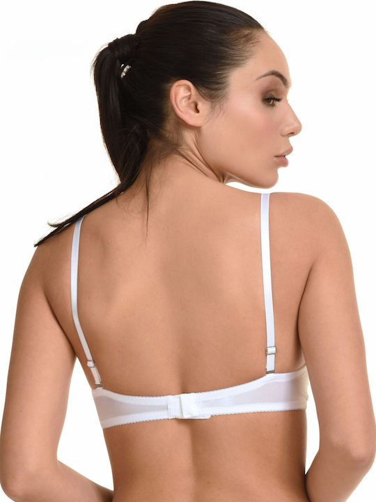 Miss Rosy Push Up Bra White