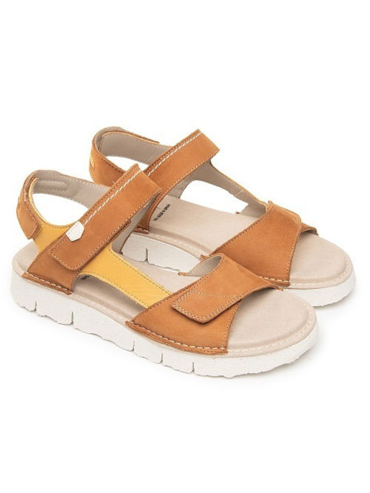 On Foot Women's Flat Sandals Anatomic in Yellow Color