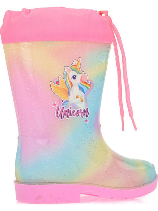 Cizme de cauciuc pentru copii Unicorn Roz