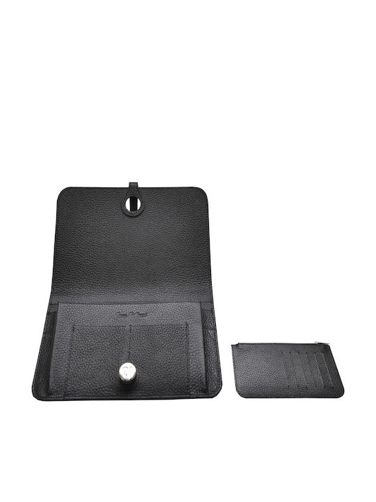 Large Leather Women's Wallet Classic Black